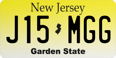 NJ license plate J15MGG