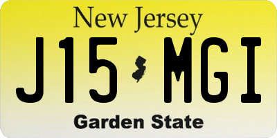 NJ license plate J15MGI