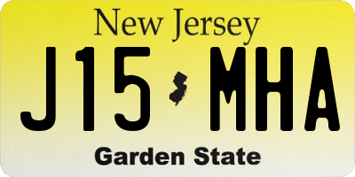 NJ license plate J15MHA