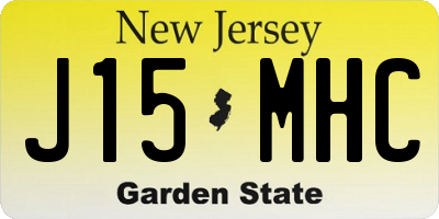 NJ license plate J15MHC