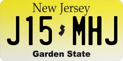 NJ license plate J15MHJ
