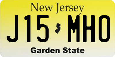 NJ license plate J15MHO