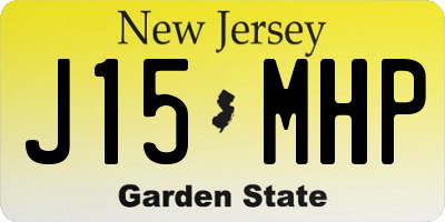 NJ license plate J15MHP