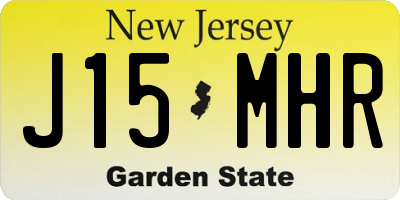 NJ license plate J15MHR