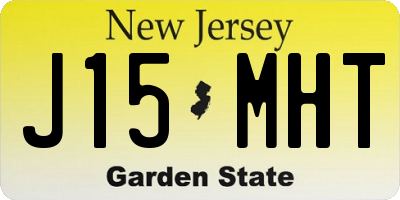 NJ license plate J15MHT