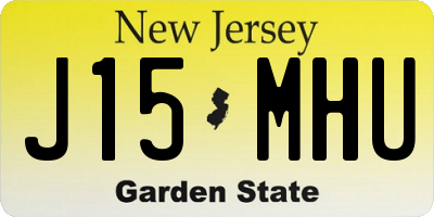 NJ license plate J15MHU