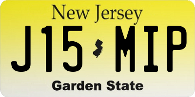 NJ license plate J15MIP
