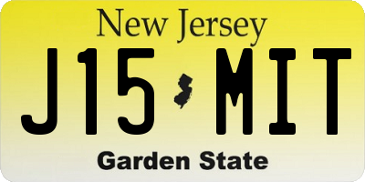 NJ license plate J15MIT