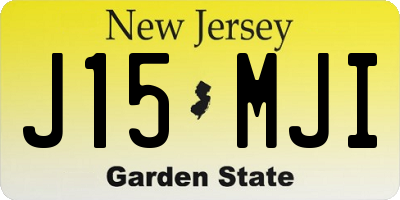 NJ license plate J15MJI