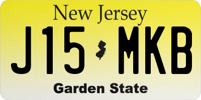 NJ license plate J15MKB