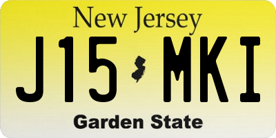 NJ license plate J15MKI