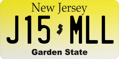 NJ license plate J15MLL