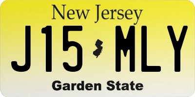NJ license plate J15MLY