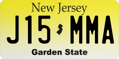 NJ license plate J15MMA