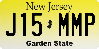 NJ license plate J15MMP