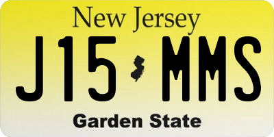 NJ license plate J15MMS