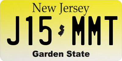 NJ license plate J15MMT
