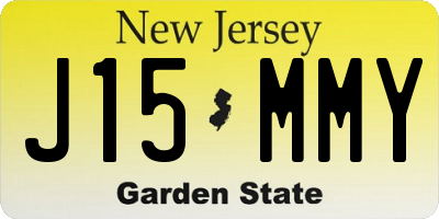 NJ license plate J15MMY