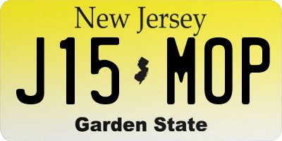 NJ license plate J15MOP