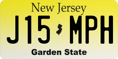 NJ license plate J15MPH