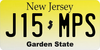 NJ license plate J15MPS