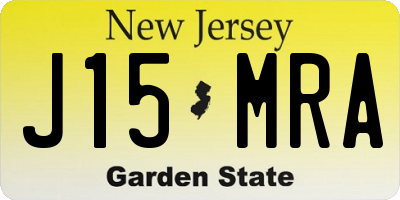NJ license plate J15MRA