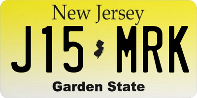 NJ license plate J15MRK