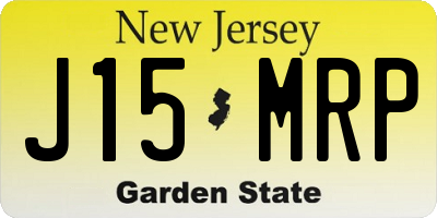 NJ license plate J15MRP