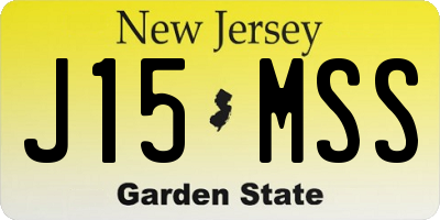 NJ license plate J15MSS