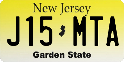 NJ license plate J15MTA