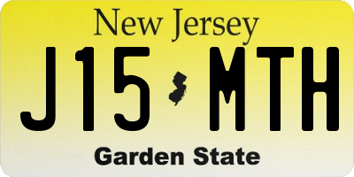NJ license plate J15MTH