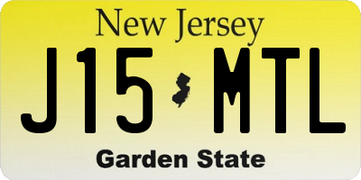 NJ license plate J15MTL