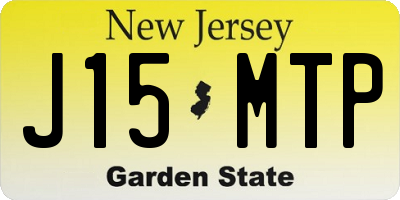 NJ license plate J15MTP