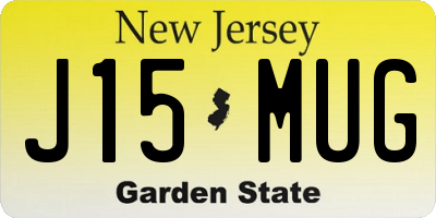 NJ license plate J15MUG