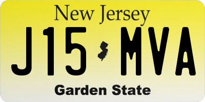 NJ license plate J15MVA
