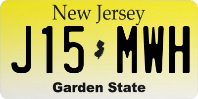 NJ license plate J15MWH