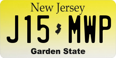 NJ license plate J15MWP
