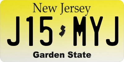 NJ license plate J15MYJ