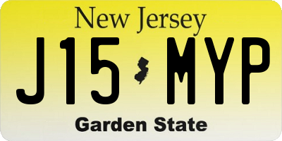 NJ license plate J15MYP