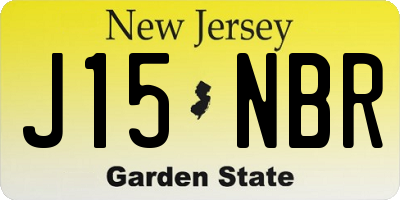 NJ license plate J15NBR
