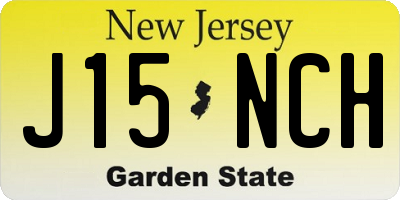NJ license plate J15NCH
