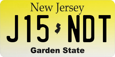 NJ license plate J15NDT