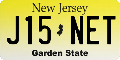 NJ license plate J15NET