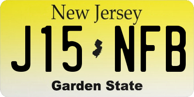 NJ license plate J15NFB