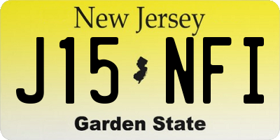 NJ license plate J15NFI