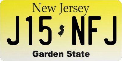 NJ license plate J15NFJ