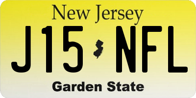 NJ license plate J15NFL