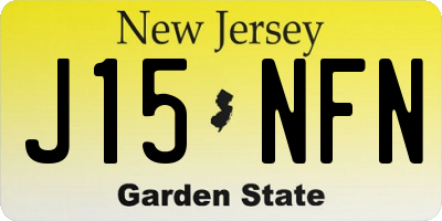 NJ license plate J15NFN