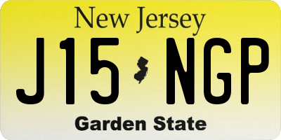 NJ license plate J15NGP