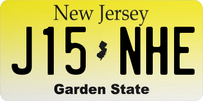NJ license plate J15NHE